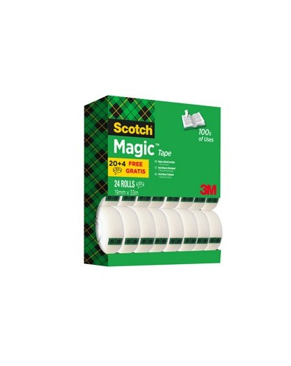 PROMO PACK 20+4 NASTRO ADESIVO SCOTCH MAGIC 810 19MMX33MT