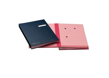 LIBRO FIRMA C/PORTAETICHETTA 18 PAGINE 24X34CM BLU 618-D FRASCHINI