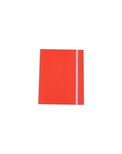 CARTELLINA 3 LEMBI C/ELASTICO FIBRONE 27X37CM ROSSO 75 CDG