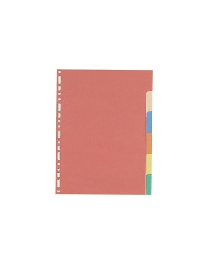 SEPARATORE 21X29,7 6TASTI CARTONCINO COLORATO 240GR FAVORIT