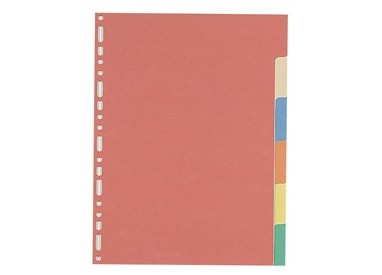 SEPARATORE 21X29,7 6TASTI CARTONCINO COLORATO 240GR FAVORIT