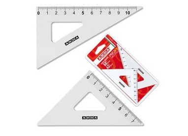 COPPIA SQUADRA PROFIL ALLUMINIO 12CM 45° 60° ARDA