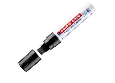 Marcatore EDDING 4090 punta scalpello gesso liquido nero