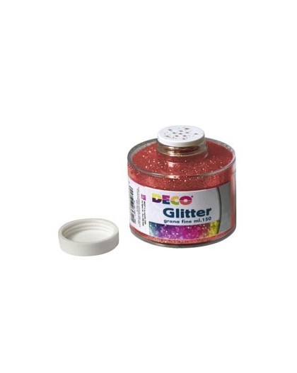 BARATTOLO GLITTER GRANA FINE ML150 ROSSO ART 130/100 DECO