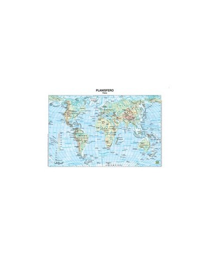 CARTA GEOGRAFICA SCOLASTICA PLASTIFICATA MONDO 297X420MM BELLETTI