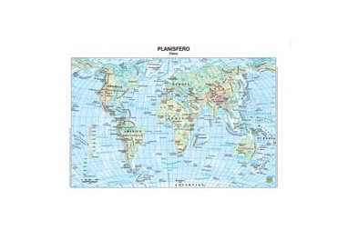 CARTA GEOGRAFICA SCOLASTICA PLASTIFICATA MONDO 297X420MM BELLETTI