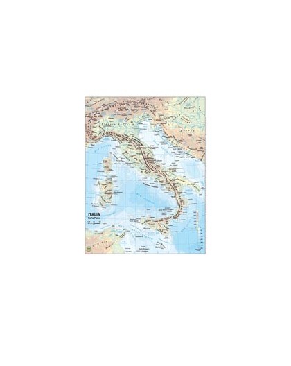 CARTA GEOGRAFICA SCOLASTICA PLASTIFICATA ITALIA 297X420MM BELLETTI