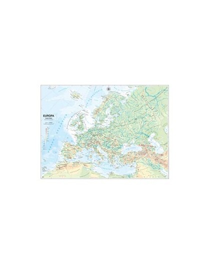 CARTA GEOGRAFICA SCOLASTICA MURALE EUROPA BELLETTI