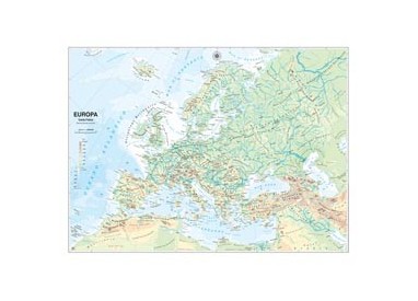 CARTA GEOGRAFICA SCOLASTICA MURALE EUROPA BELLETTI
