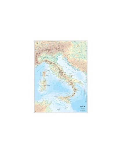 CARTA GEOGRAFICA SCOLASTICA MURALE ITALIA BELLETTI