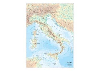CARTA GEOGRAFICA SCOLASTICA MURALE ITALIA BELLETTI