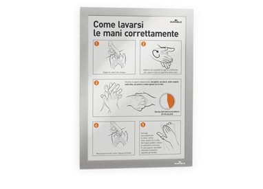 Cornice espositiva adesiva Duraframe® A5 15x21cm silver DURABLE