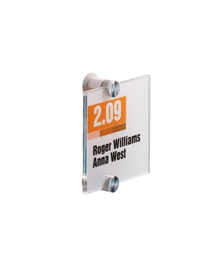TARGA PER PORTE/PARETI CRYSTAL SIGN 105X105MM DURABLE