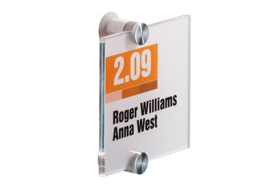 TARGA PER PORTE/PARETI CRYSTAL SIGN 105X105MM DURABLE
