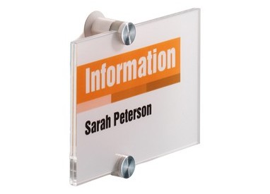 TARGA PER PORTE/PARETI CRYSTAL SIGN 148X105MM DURABLE