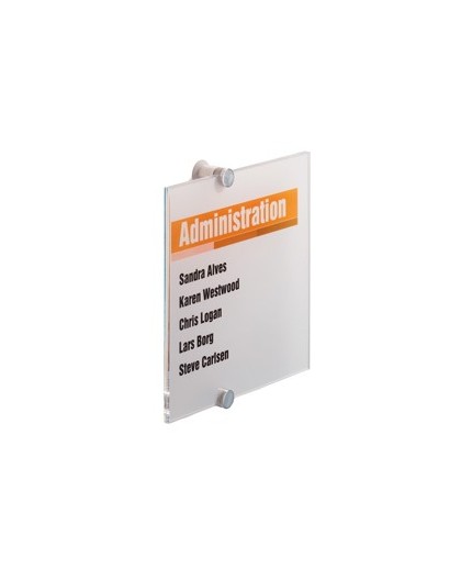 TARGA PER PORTE/PARETI CRYSTAL SIGN 210X210MM DURABLE