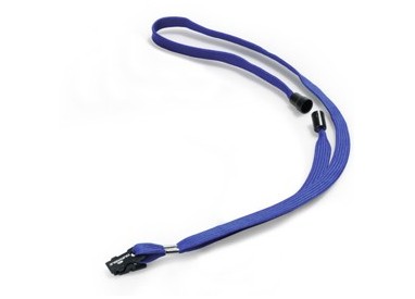 10 CORDONCINO PORTABADGE IN TESSUTO 440X10MM BLU DURABLE