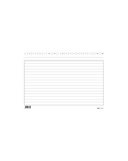 100 SCHEDE RIGATE 17X24CM ORIZZONTALE E3363BL EDIPRO