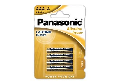 BLISTER 4 PILE MINISTILO ALKALINE AAA 1,5V PANASONIC