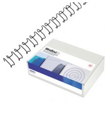 Scatola 100 dorsi spirale metallo IBIWIRE 12mm argento 21 anelli