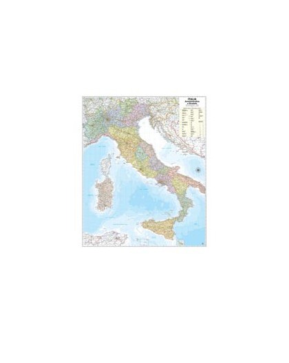 CARTA GEOGRAFICA MURALE ITALIA 97X122CM BELLETTI