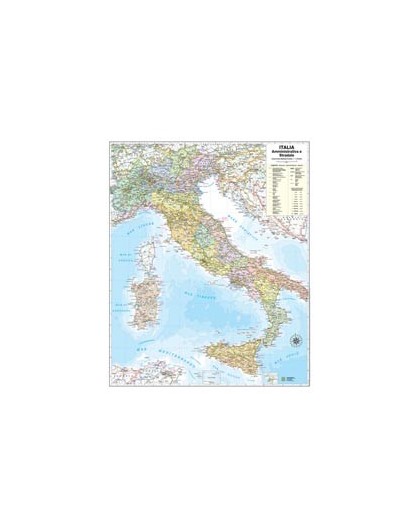 CARTA GEOGRAFICA MURALE ITALIA 67X85CM BELLETTI