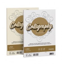 Carta CALLIGRAPHY LINO 120gr A4 50fg bianco 01 FAVINI