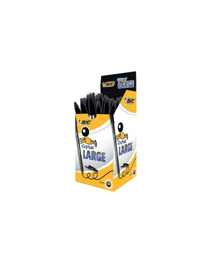 Scatola 50 penna sfera CRISTAL® large 1,6mm nero BIC®
