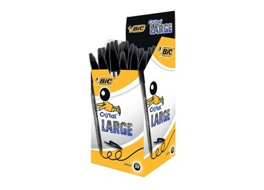 Scatola 50 penna sfera CRISTAL® large 1,6mm nero BIC®