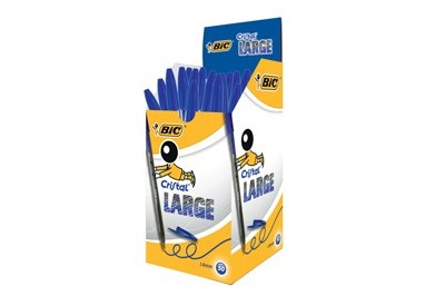 Scatola 50 penna sfera CRISTAL® large 1,6mm blu BIC®