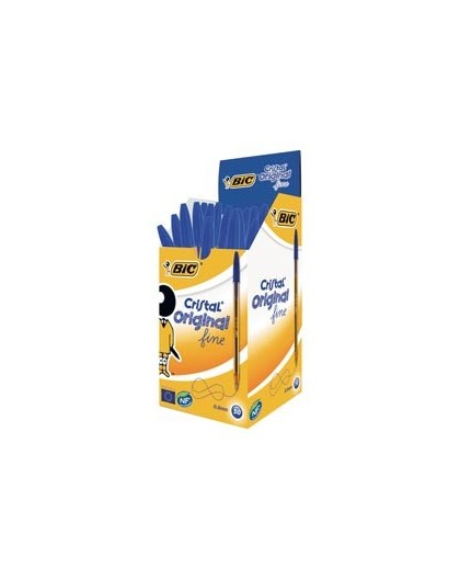 Scatola 50 penna sfera CRISTAL® fine 0,8mm blu BIC®