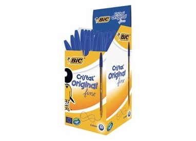 Scatola 50 penna sfera CRISTAL® fine 0,8mm blu BIC®