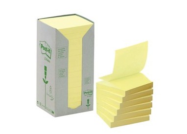 BLOCCO 100foglietti Post-it® Z-Notes Green 76x76mm R330-1T GIALLO RICICL.100
