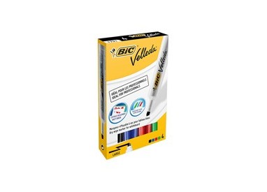 Astuccio pennarello VELLEDA 1791 punta scalpello whiteboard 4 colori BIC®