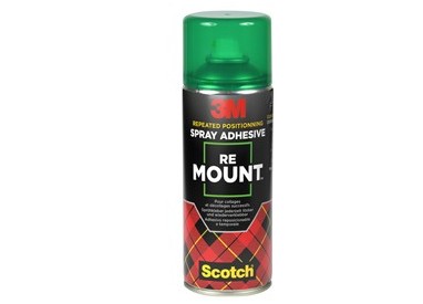 ADESIVO SPRAY 3M RE-MOUNT RIMOVIBILE - TRASPARENTE 400ML