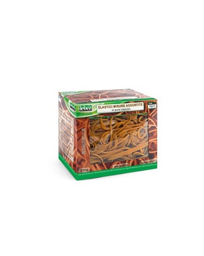 ELASTICO IN CAUCCIU' MISURA ASSORT. SCATOLA 500G