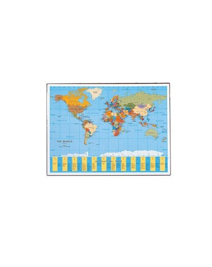 Sottomano GEOGRAPHIC Planisfero 40x53cm 45350 LAUFER