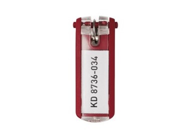 SCATOLA 6 PORTACHIAVI KEY CLIP ROSSO DURABLE