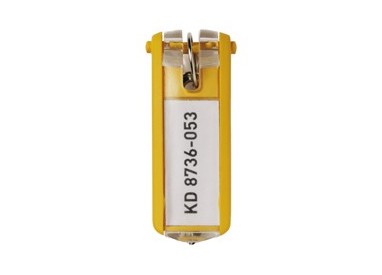 SCATOLA 6 PORTACHIAVI KEY CLIP GIALLO DURABLE
