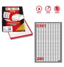 Etichetta adesiva C/581 bianca 100fg A4 19x10mm (280et/fg) Markin