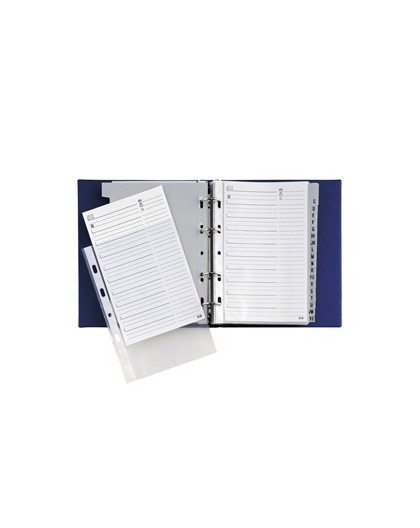 RUBRICA TELEX 4 A5 4ANELLI DORSO 25MM BLU SEI ROTA