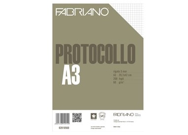Protocollo 5mm 200fg 60gr f.to A3 chiuso (21x29,7cm) Fabriano