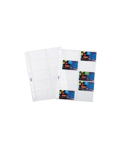 10 BUSTE FORATE PORTA CARDS 21,5X29,7CM FAVORIT