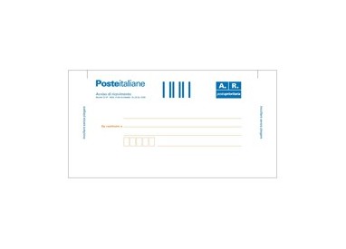 100 CARTOLINE DI RITORNO RACCOMANDATA 10X20CM C/ADES.RIMOV. E0622/1