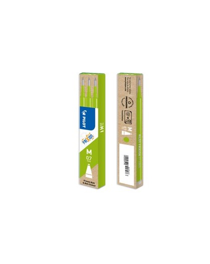 SET 3 REFILL SFERA FRIXIONball 0.7mm VERDE LIME PILOT