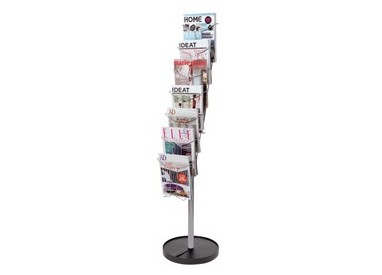 ESPOSITORE DA TERRA A 7 TASCHE A4 IN METALLO ALBA
