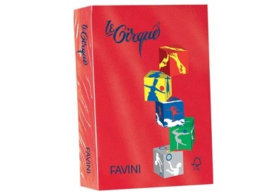Carta LECIRQUE A3 80gr 500fg rosso scarlatto 209 FAVINI