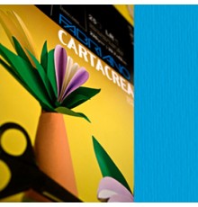 Blister 10fg cartoncino 35x50cm 220gr azzurro Cartacrea Fabriano