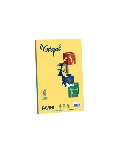 Carta LECIRQUE A4 80gr 200fg mix 4 colori intensi FAVINI