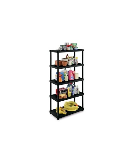 SCAFFALE PPL 5 RIPIANI 80x40x173,4CM NERO ART.4080 S/5